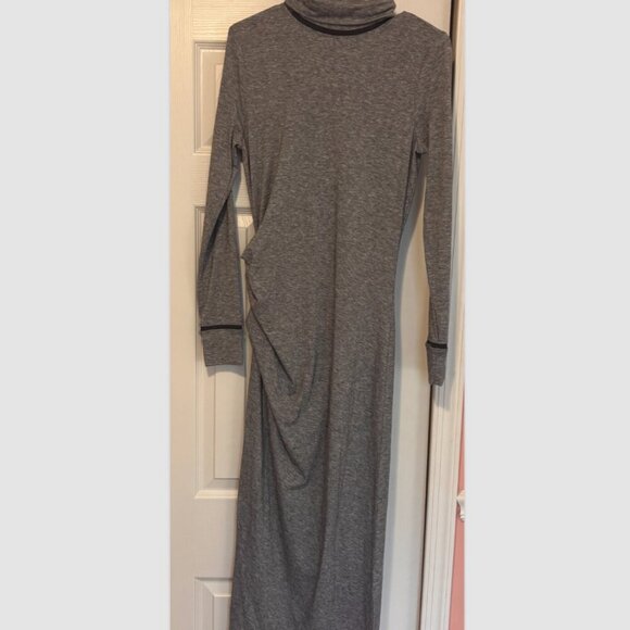 Athleta Industry Turtleneck Midi Dress Womens ST 352696 Heather Gray Merino Wool - Picture 3 of 6